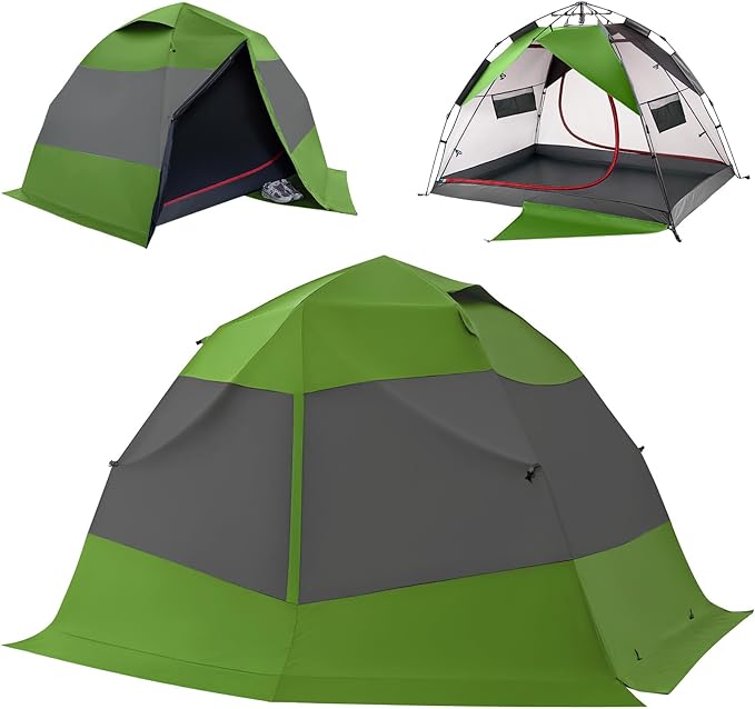 Camping Tent 2 Person, Waterproof & Blackout Double Layer Pop Up Outdoor Tent for Hiking, Travel, Picnic, Portable and Easy Setup