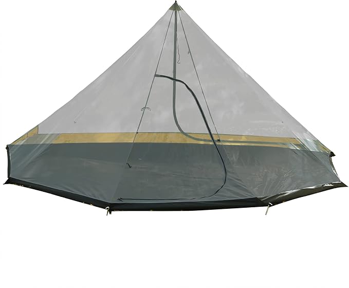 Preself Half Inner Mesh for Tipi Hot Tent T3 XL with Oxford Bathtub Bottom