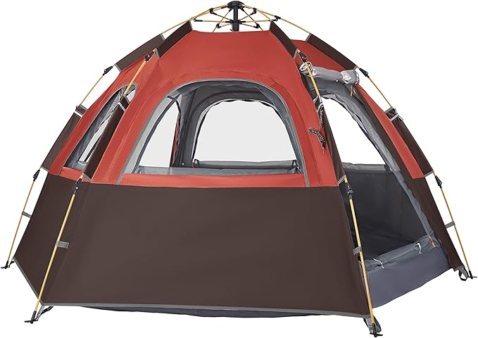 Camping Tent with Instant Setup, 2/3 Person Weatherproof Tent Easy Quick Set Up in 60 Seconds with Rainfly Backpack Tent for Family Camping & Hiking, Upgraded Ventilation,Center Height 66-inch
