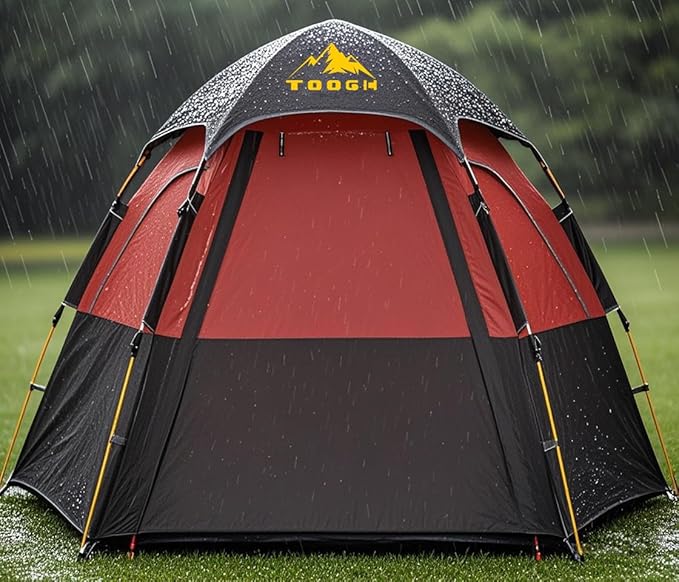 Camping Tent with Instant Setup, 2/3 Person Weatherproof Tent Easy Quick Set Up in 60 Seconds with Rainfly Backpack Tent for Family Camping & Hiking, Upgraded Ventilation,Center Height 66-inch