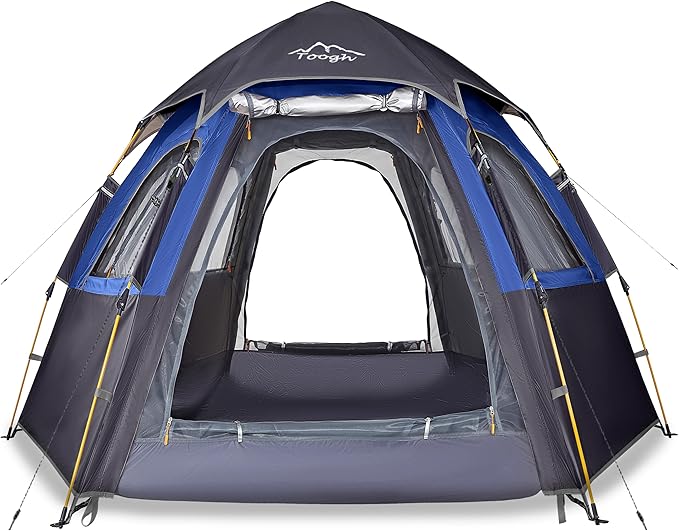 Camping Tent with Instant Setup, 2/3 Person Weatherproof Tent Easy Quick Set Up in 60 Seconds with Rainfly Backpack Tent for Family Camping & Hiking, Upgraded Ventilation,Center Height 66-inch