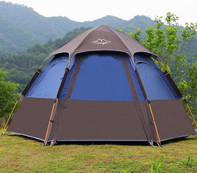 Camping Tent with Instant Setup, 2/3 Person Weatherproof Tent Easy Quick Set Up in 60 Seconds with Rainfly Backpack Tent for Family Camping & Hiking, Upgraded Ventilation,Center Height 66-inch