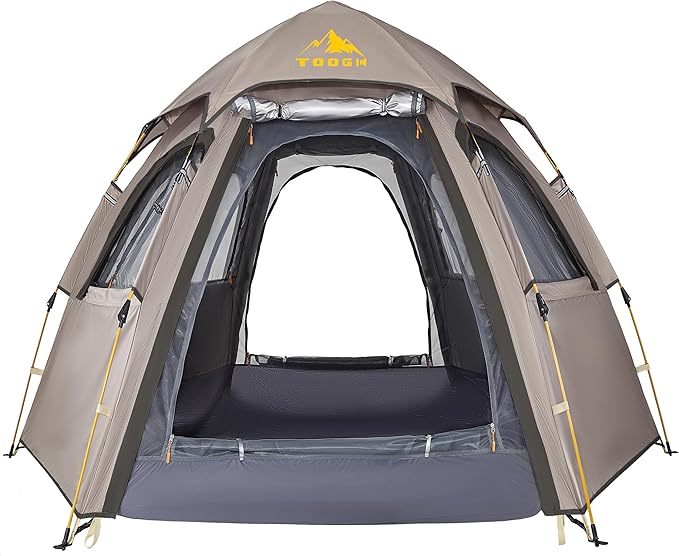 Camping Tent with Instant Setup, 2/3 Person Weatherproof Tent Easy Quick Set Up in 60 Seconds with Rainfly Backpack Tent for Family Camping & Hiking, Upgraded Ventilation,Center Height 66-inch