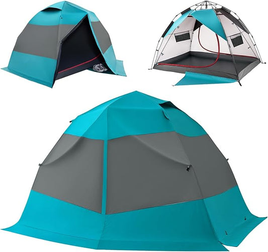 Camping Tent 2 Person, Waterproof & Blackout Double Layer Pop Up Outdoor Tent for Hiking, Travel, Picnic, Portable and Easy Setup