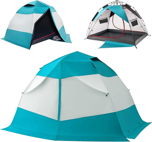 Camping Tent 2 Person, Waterproof & Blackout Double Layer Pop Up Outdoor Tent for Hiking, Travel, Picnic, Portable and Easy Setup
