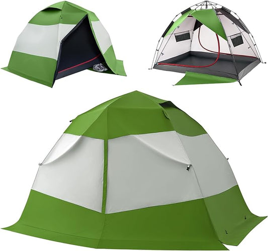 Camping Tent 2 Person, Waterproof & Blackout Double Layer Pop Up Outdoor Tent for Hiking, Travel, Picnic, Portable and Easy Setup