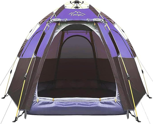 Camping Tent with Instant Setup, 2/3 Person Weatherproof Tent Easy Quick Set Up in 60 Seconds with Rainfly Backpack Tent for Family Camping & Hiking, Upgraded Ventilation,Center Height 66-inch