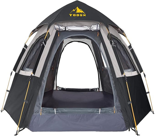 Camping Tent with Instant Setup, 2/3 Person Weatherproof Tent Easy Quick Set Up in 60 Seconds with Rainfly Backpack Tent for Family Camping & Hiking, Upgraded Ventilation,Center Height 66-inch