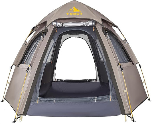 Camping Tent with Instant Setup, 2/3 Person Weatherproof Tent Easy Quick Set Up in 60 Seconds with Rainfly Backpack Tent for Family Camping & Hiking, Upgraded Ventilation,Center Height 66-inch